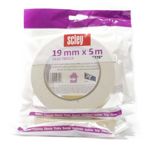 Hardy Duplo lepljiva traka penasta 19 mm x 5 m bela Slike