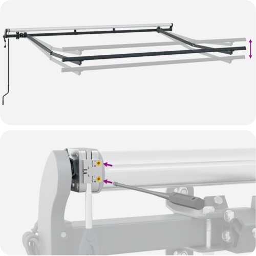vidaXL Skrovita tenda Krem Antracitno siva Smeđa 400 x 200 cm Cijene