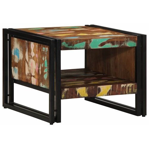  Vi&amp;scaron;ebojni stolić za kavu 50x50x38 cm puno drvo obrađeno Slike