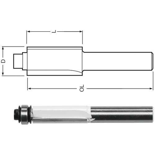 Makita glodalo za poravnanje s ležajem 12,7 mm, radna duljina 13 mm, drška 8 mm D-47737 Cene