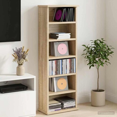 Cd ormar Hrast sonoma 60 x 17 x 92 cm Konstruirano drvo Cene