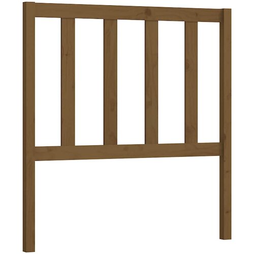  Uzglavlje za krevet boja meda 106 x 4 x 100 cm masivna borovina Slike