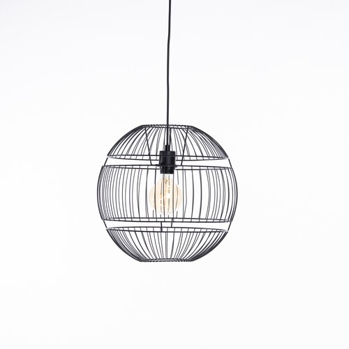 Honsel Moderne hanglamp zwart 38cm E27 - Sphaera Slike
