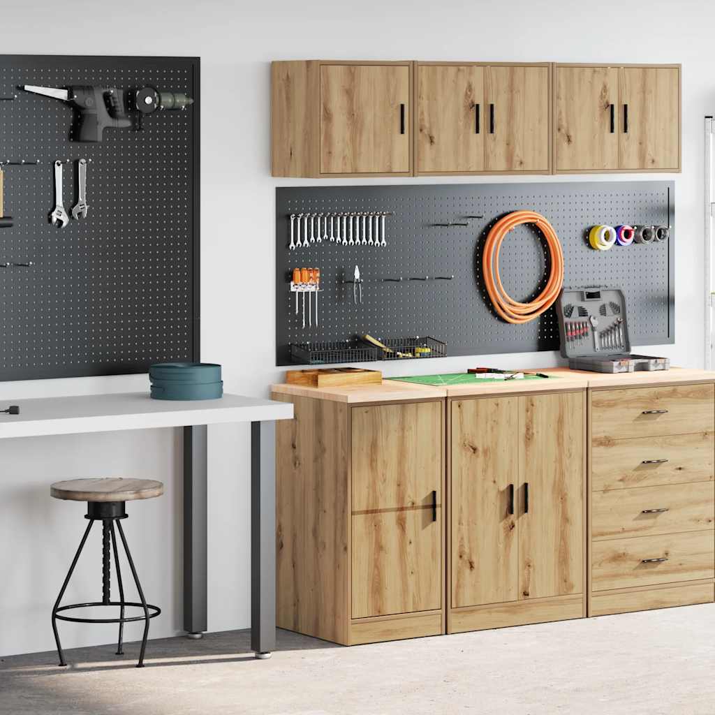 vidaXL Garažne omare 2 kosa artisan hrast inženirski les Cene
