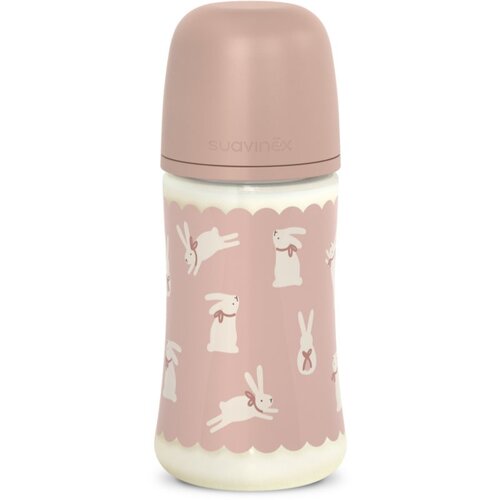 Suavinex Wonderland SX Pro Physiological Anti-Colic bočica za bebe M Medium Flow 3 m+ Pink Bunny 270 ml Slike