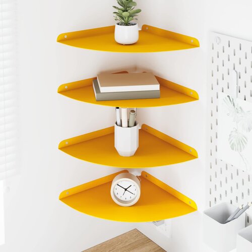  Lebdeća polica s policom s pohranom 4 pcs Žuta 30 x 30 x 2 cm Cijene