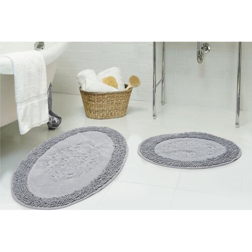 cottonkt 000418 grey bathmat set (2 pieces) Slike