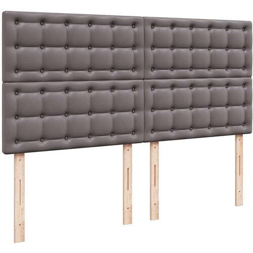 VidaXL Otomanski okvir kreveta s madracem sivi 160x200cm umjetna koža Slike