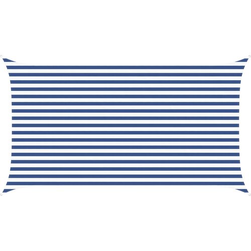 vidaXL Sončno platno Modra in bela 4,5 x 2,5 m 100% poliester Oxford, (5000222392) Cene