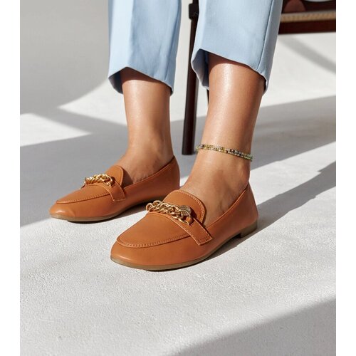 Gemre Scaletta chain loafers warm brown Cene
