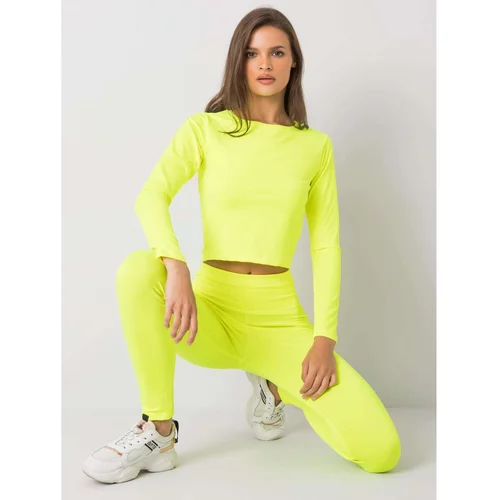 Fashion Hunters Fluo yellow sports suit Patrice