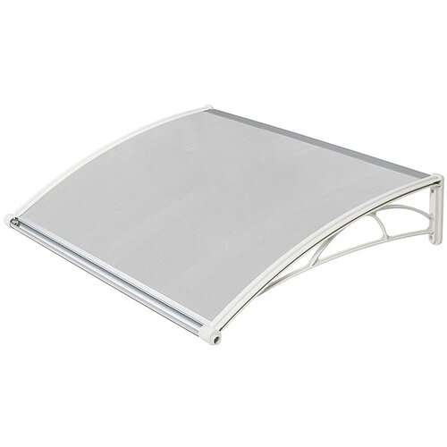 Nadstrešnica Za Vrata 82x120cm Bela Baza Ploča Providna 6mm Cene