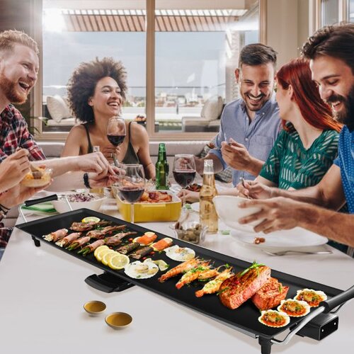  električni notranji žar BBQ, nastavljiva temperatura, dim 90 x 23 cm , 1800w Slike