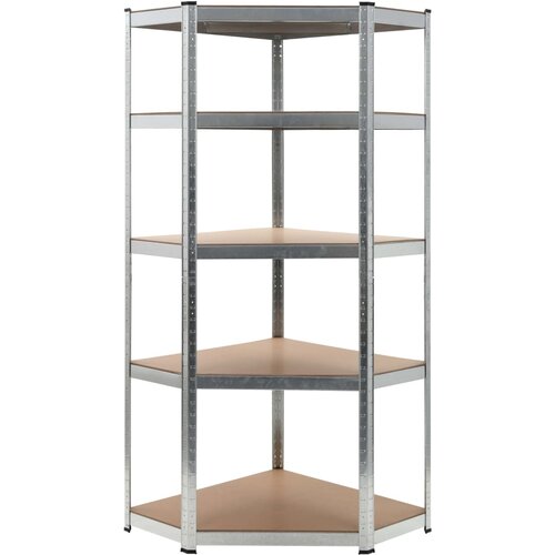 VidaXL Polica za shranjevanje jeklo in MDF 75x75x180 cm srebrna Slike
