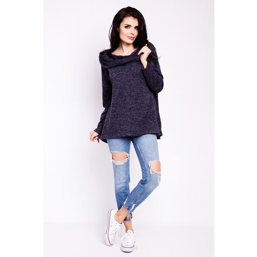 Infinite You Woman&amp;#039;s Blouse M119 Navy Blue Slike