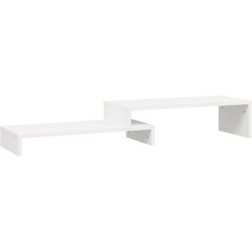  Stalak za monitor bijeli (52-101) x 22 x 14 cm masivna borovina Slike