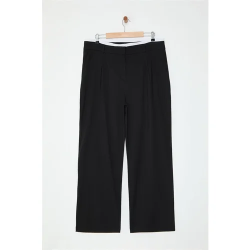 Trendyol Curve Black Plus Size Woven Trousers