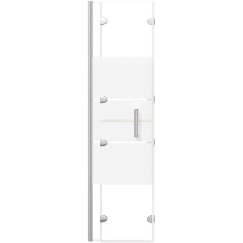 VidaXL Sklopiva pregrada za tu&amp;scaron; ESG 100 x 140 cm bijela Slike