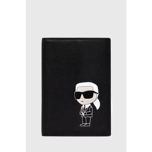 Karl Lagerfeld Kožni novčanik za žene, boja: crna