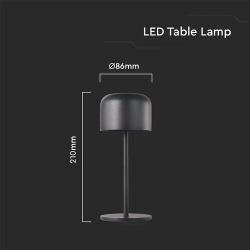  LED prigu&amp;scaron;iva stona lampa LED/1,5W/5V 2700-5700K IP54 crna Slike