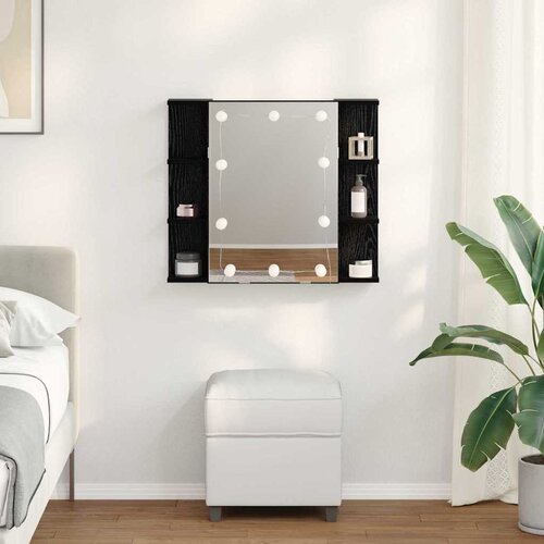  Ogledalo ormar Crni hrast 70 x 16,5 x 60 cm Konstruirano drvo Cijene