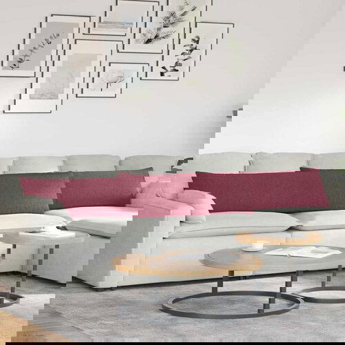 vidaXL Blazine za kavč 2 pcs Vinorodna rdeča 200 x 40 cm blago Cene