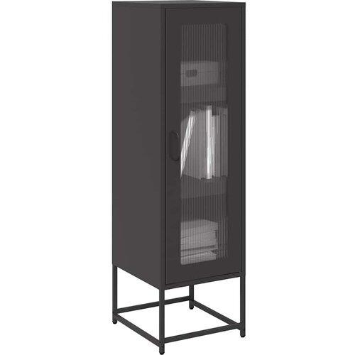 vidaXL Visoka omara črna 36x39x123 cm hladno valjano jeklo Cene