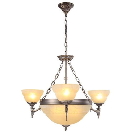 Brilagi Luster na lancu DAHLIA 6xE27/40W/230V prečnik 74 cm mesing Slike