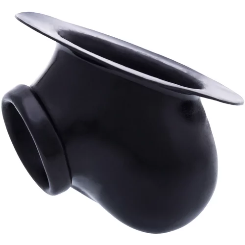 Toylie latex penis sleeve ben with base plate black