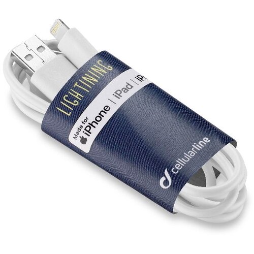 Cellular Line USB kabel, USB-A/Lightning, 0,9m, TAUSBDATA90CMMFIW Cene