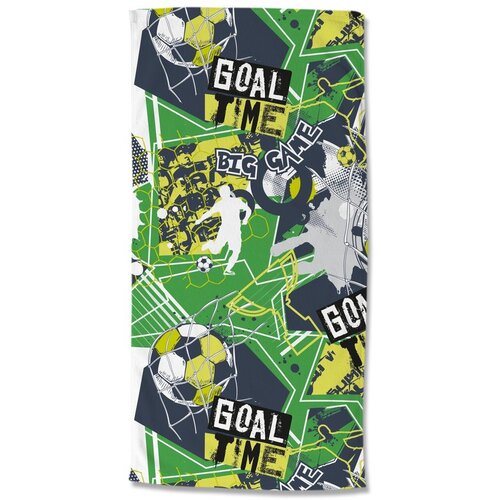 Good Morning Zelena otroška žametna brisača za na plažo 75x150 cm Goaltime – Cene