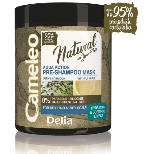 Delia CAMELEO NATURAL – AQUA ACTION - Hidratantna maska za pretpranje kose 250ml