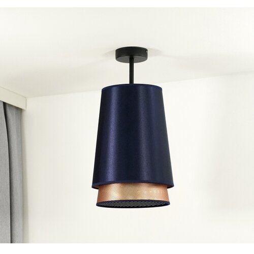  Duolla - Plafonski luster BELL SHINY 1xE27/15W/230V prečnik 25 cm plava/bakrena Slike