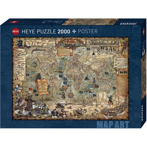 Heye puzzle Map Art Rajko Zigic Pirate World 2000 delova 29847 Slike
