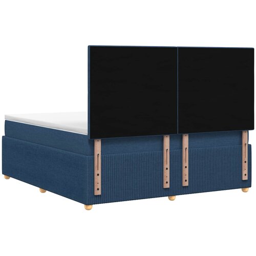  LED okvir za krevet s madracem Plava 180 x 200 cm Tkanina Slike