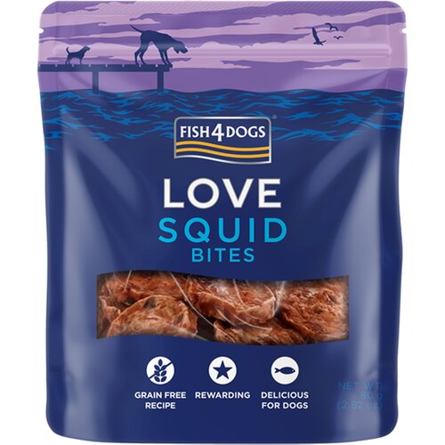 Fish4Dogs Love Squid Bites 80 g Cene