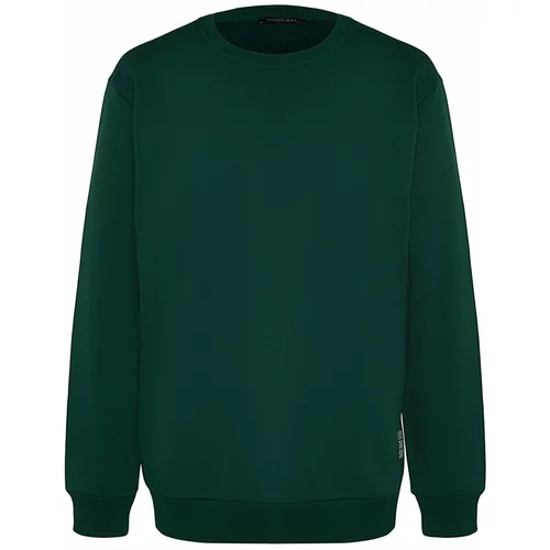 Trendyol Plus Size Sweatshirt - Green - Regular fit