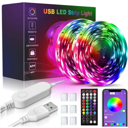 INF LED svetlobni trak 7 barv z nadzorom prek aplikacije Bluetooth Black 4 m, (21278272) Cene