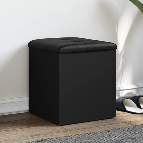 vidaXL Klupa za pohranu crna 42 x 42 x 45 cm od konstruiranog drva Cijene
