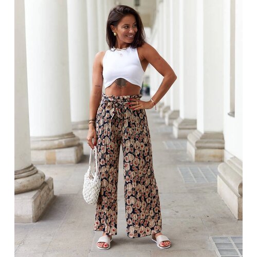 Gemre Navy wide pleated trousers Aberdeen Cijene