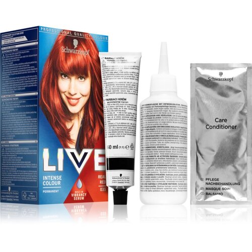 Schwarzkopf LIVE Intense Colour permanentna barva za lase odtenek 035 Real Red Cene