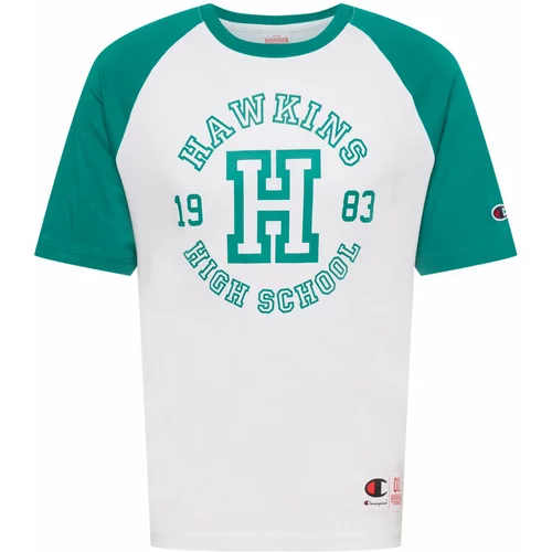 Champion Authentic Athletic Apparel Majica 'X Stranger Things' tamno plava / smaragdno zelena / crvena / bijela