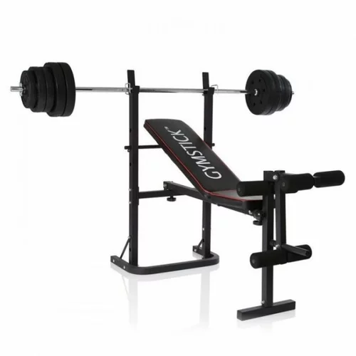 Komplet večfunkcijska vadbena klop gymstick weight bench STR-WB40 s setom 40kg uteži