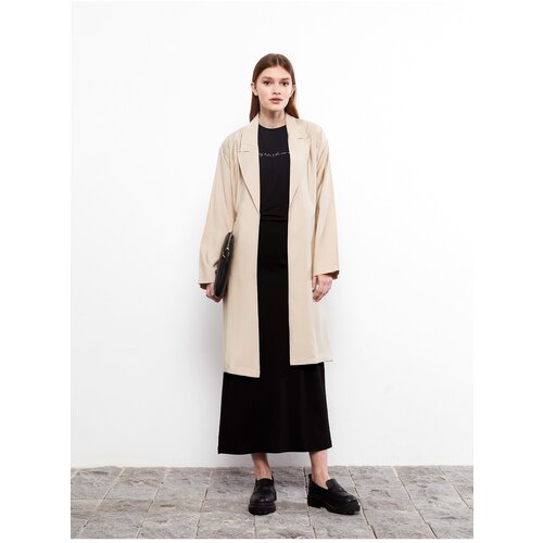 LC Waikiki Women&amp;#039;s Trench Coat with Jacket Collar Straight Long Sleeve Slike