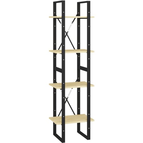 Maison Chic Knjižna omara - Knjižni regal 4-nadstropna 40x30x140 cm trdna borovina, (21724827) Slike