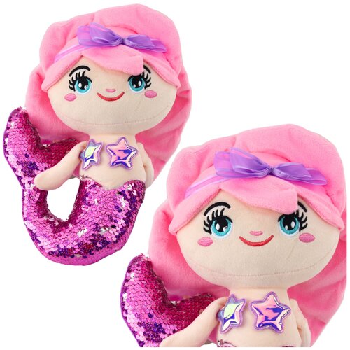  Plush Mermaid Cuddly Toy Tail Sequin Pink-Purple 28cm Cijene