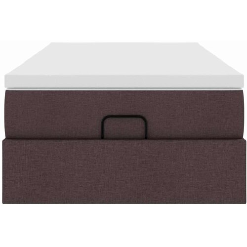 VidaXL otomanski okvir kreveta s madraca tamnosmeđi 100x200cm tkanine Slike