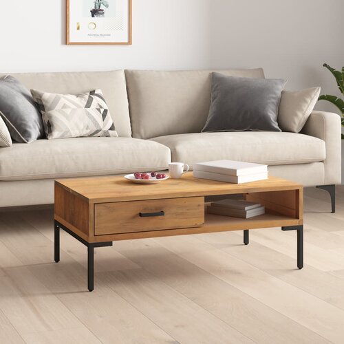 vidaXL Klubska mizica 90x50x35 cm trdna reciklirana borovina Cene