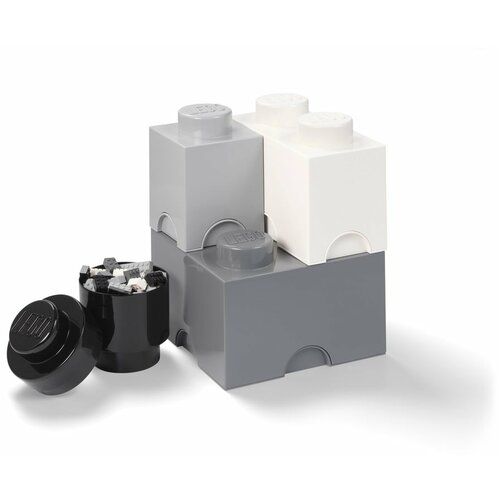Lego kutije za odlaganje set (4 kom): crna, siva, bela ( 40150003 ) Slike