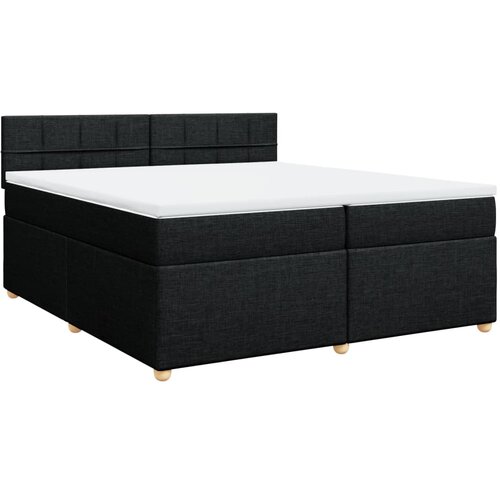 vidaXL Box spring postelja z vzmetnico črn 200x200 cm blago, (21309322) Cene
